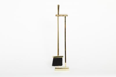Set Solid Brass Fire Tool Stand