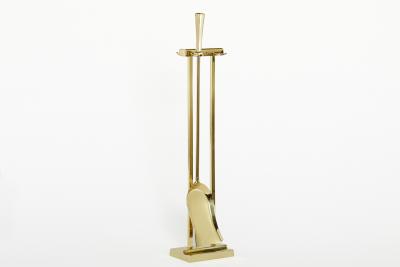 Set Solid Brass Fire Tool Stand