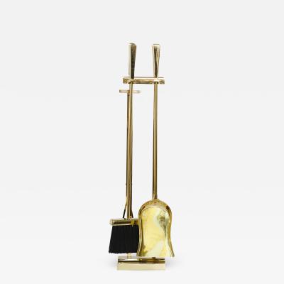 Set Solid Brass Fire Tool Stand