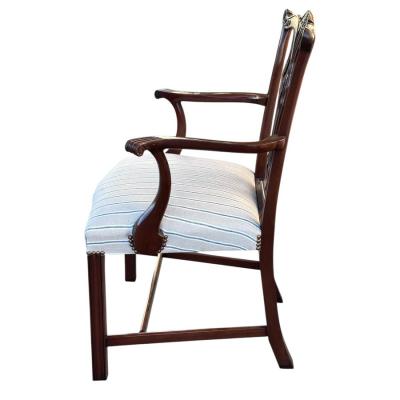 Set of 10 Burton Ching Chippendale Mahogany Dining Chair Set