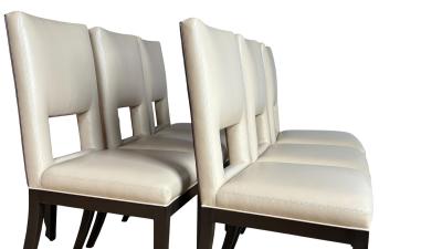 Set of 10 Christian Liaigre Style Leather Chairs