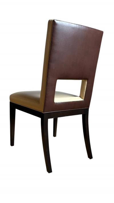 Set of 10 Christian Liaigre Style Leather Chairs