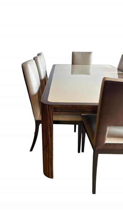 Set of 10 Christian Liaigre Style Leather Chairs