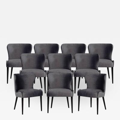 Set of 10 Custom Gustav Modern Dining Chairs