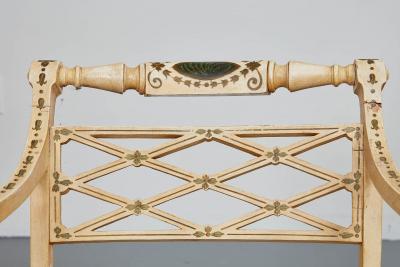 Set of 10 Elegant English Regency Dining Armchairs with Matching Settee