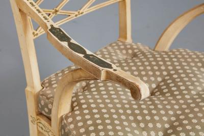 Set of 10 Elegant English Regency Dining Armchairs with Matching Settee