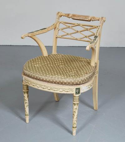 Set of 10 Elegant English Regency Dining Armchairs with Matching Settee