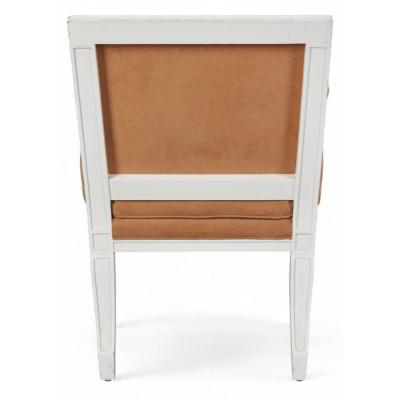 Set of 10 French Directoire Painted Fauteuils Dining Arm Chairs