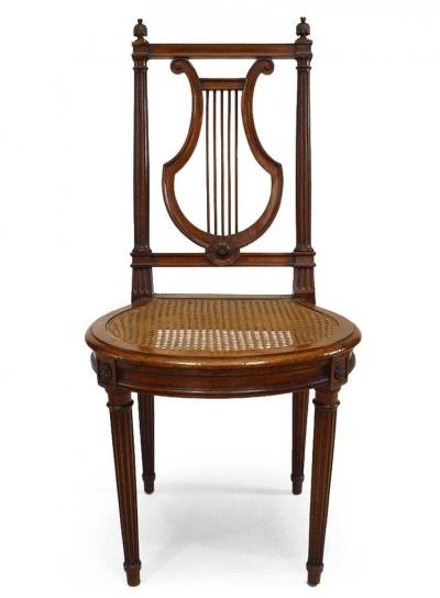 Set of 10 French Louis XVI Lyre Side Chair