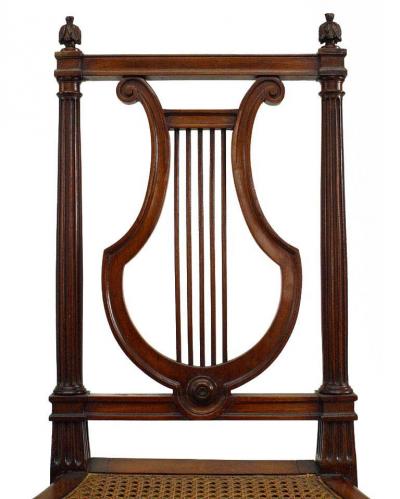 Set of 10 French Louis XVI Lyre Side Chair
