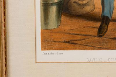 Set of 10 French prints of 19th C character international military figures