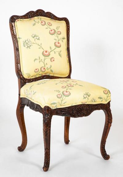 Set of 10 Louis XV Style Carved Dining Chairs