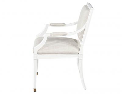 Set of 10 Louis XVI Style Cream Dining Chairs