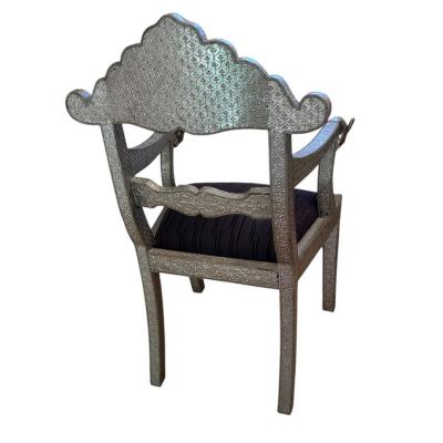 Set of 10 Moroccan Metal Clad Rams Head Dining Chairs
