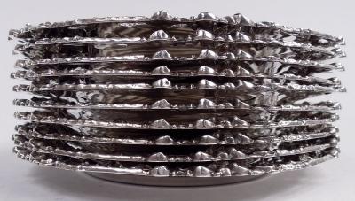 Set of 10 Pretty American Victorian Art Nouveau Bread Butter Plates