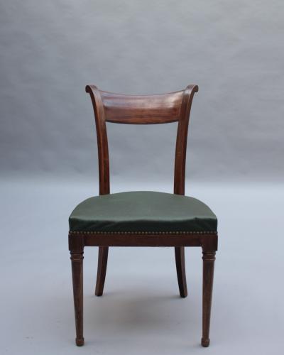 Set of 11 Fine French 1940s Mahogany Dining Chairs