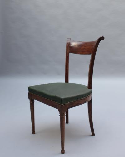 Set of 11 Fine French 1940s Mahogany Dining Chairs