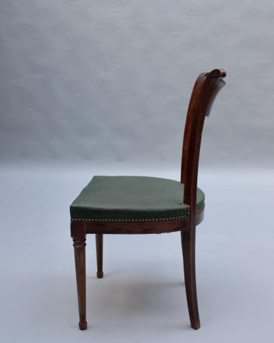 Set of 11 Fine French 1940s Mahogany Dining Chairs