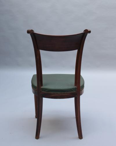 Set of 11 Fine French 1940s Mahogany Dining Chairs