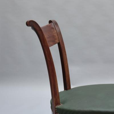Set of 11 Fine French 1940s Mahogany Dining Chairs