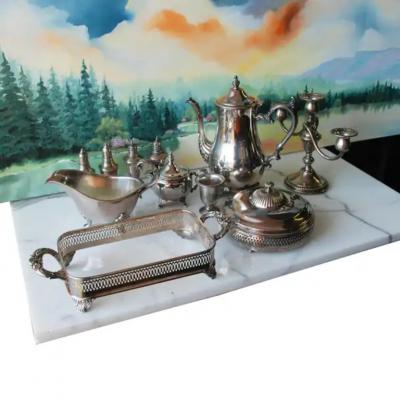 Set of 11 Various Silver Plated Serving Pieces