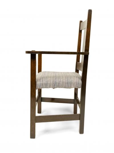 Set of 12 American Mission Oak Dining Arm Chairs