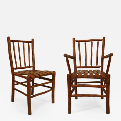 Set of 12 American Rustic Old Hickory Chairs
