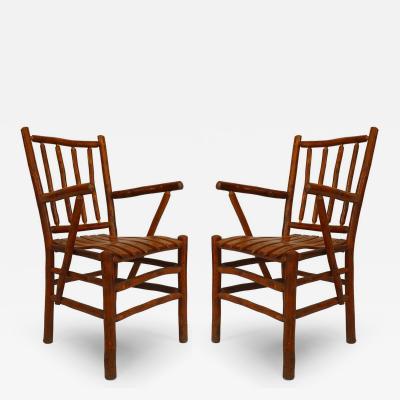 Set of 12 American Rustic Old Hickory Chairs