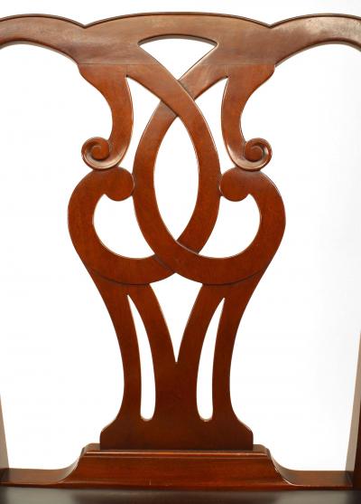 Set of 12 English Georgian Mahogany and Leather Chairs