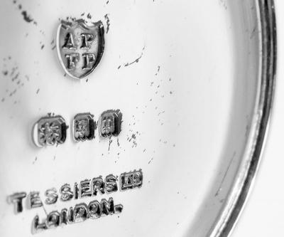 Set of 12 English Modern Wine Tasters with Armorial 1930