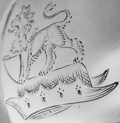 Set of 12 English Modern Wine Tasters with Armorial 1930