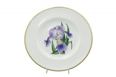 Set of 12 English Victorian Floral Worcester Plates