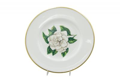 Set of 12 English Victorian Floral Worcester Plates