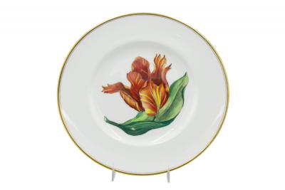 Set of 12 English Victorian Floral Worcester Plates
