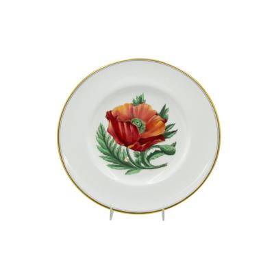 Set of 12 English Victorian Floral Worcester Plates