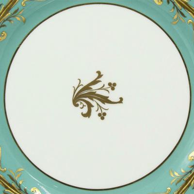 Set of 12 English Victorian Minton Porcelain Dinner Plates