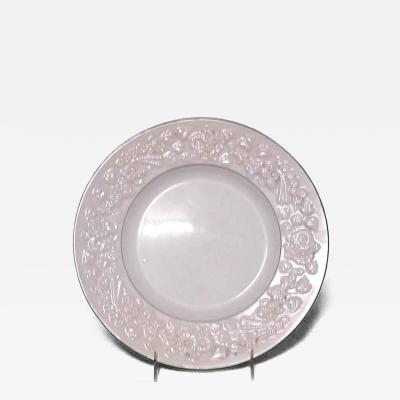 Set of 12 English Victorian cream colored porcelain plates
