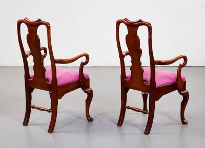 Set of 12 Flame Mahogany Dining Chairs