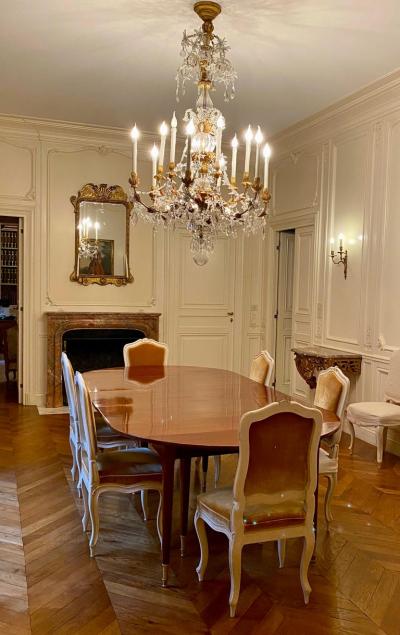 Set of 12 French 18th Century Ivory Painted Chairs