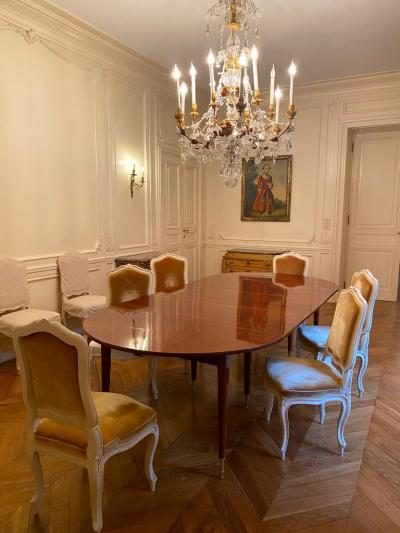 Set of 12 French 18th Century Ivory Painted Chairs