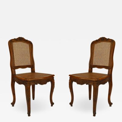 Set of 12 French Louis XV Walnut Side Chairs