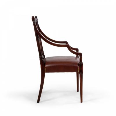 Set of 12 Georgian Style Open Diamond Backed Arm Chairs