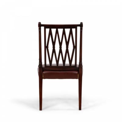 Set of 12 Georgian Style Open Diamond Backed Arm Chairs