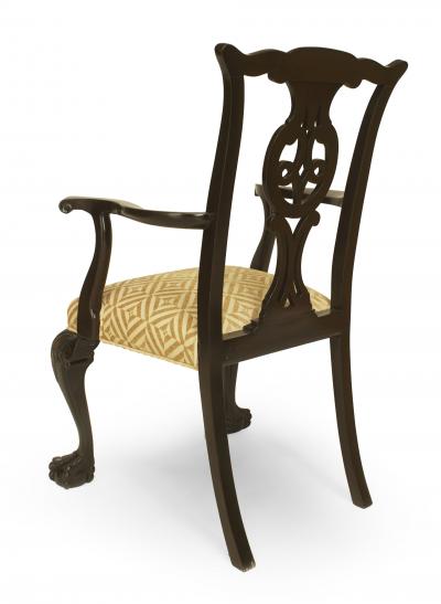 Set of 12 Irish George II Elm Wood Chenille Chairs