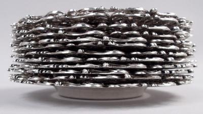 Set of 12 Shreve Crump Low Fancy Victorian Bread Butter Plates