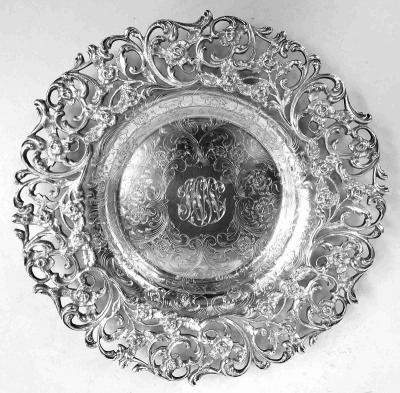 Set of 12 Shreve Crump Low Fancy Victorian Bread Butter Plates