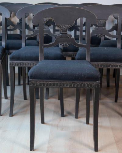 Set of 12 Swedish 19th Century Dining Chairs