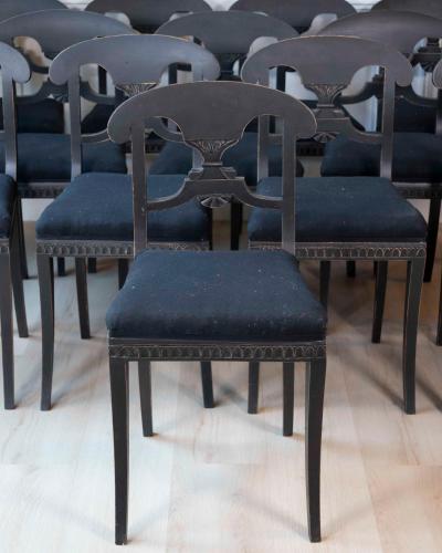 Set of 12 Swedish 19th Century Dining Chairs