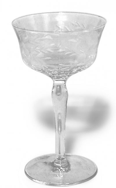 Set of 14 American Victorian Crystal Wine Glasses