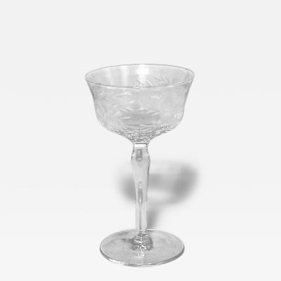 Set of 14 American Victorian Crystal Wine Glasses